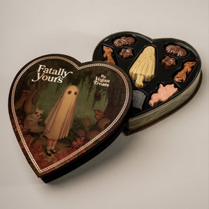 “The Lonesome Ghost” 10 oz. Fatally Yours Heart Chocolate Box- Valentine’s Day 2025