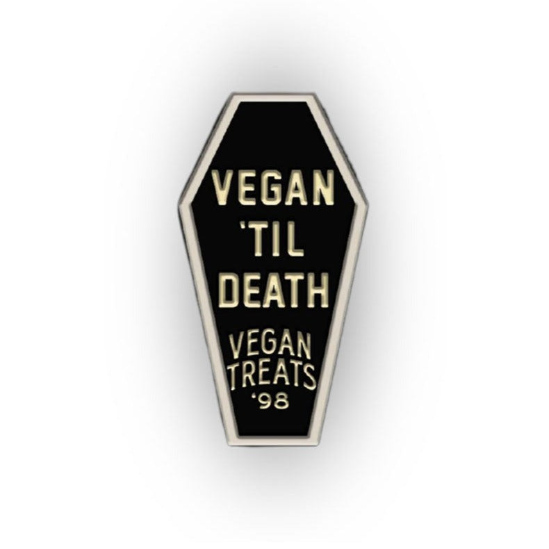 Coffin enamel pin- Vegan ‘til Death