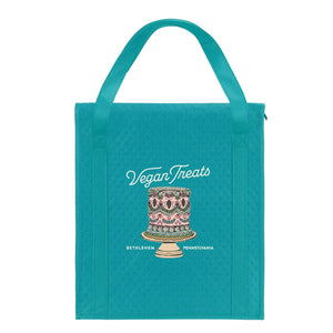 Thermal Insulated Re-usable Grocery Tote Bag - Teal Bug Cake 2025