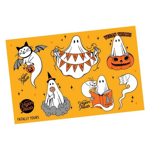 Vegan Treats Ghost Sticker Sheet