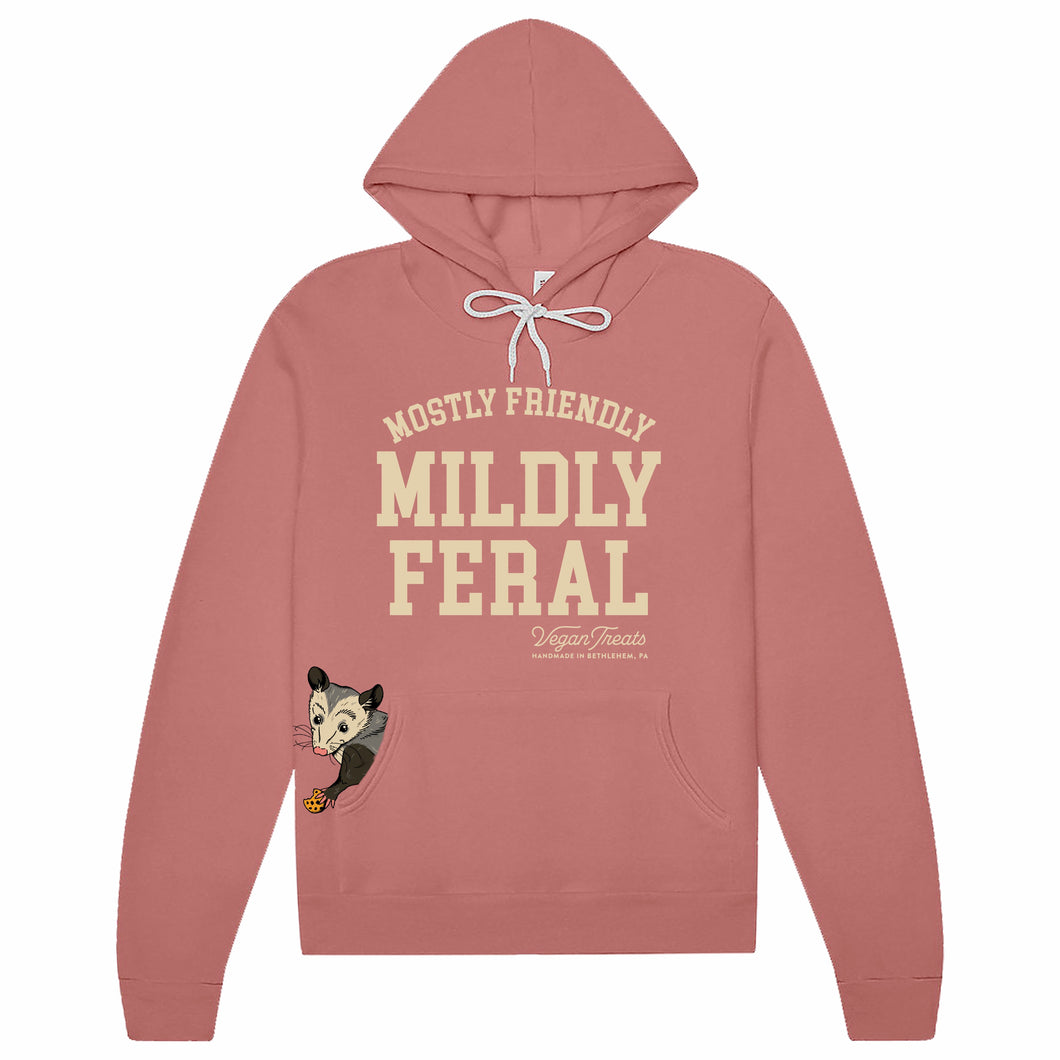Mostly Friendly, Mildly Feral Sponge Fleece Hooded Bella+Canvas™ Sweatshirt