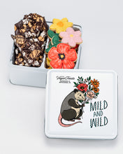 Load image into Gallery viewer, Opossum Treats Tin - Shortbread Cookies, Speculoos Bonbons and More! Mild and Wild Collection