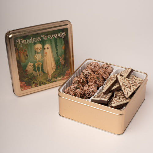 The Lonesome Ghost Keepsake Tin Mocha Latte Bark & Chocolate Raspberry Truffles! Valentine’s Day 2025