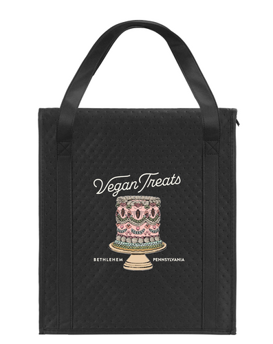 Thermal Insulated Re-usable Grocery Tote Bag - Black - Cake Summer 2025