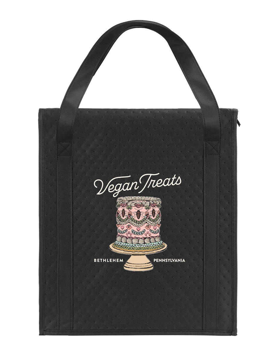 Thermal Insulated Re-usable Grocery Tote Bag - Black - Cake Summer 2025