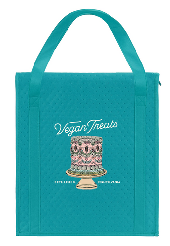 Thermal Insulated Re-usable Grocery Tote Bag - Teal - Cake Summer 2025