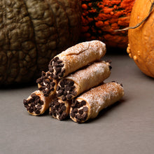 Load image into Gallery viewer, Mostly Thankful, Mildly Feral Cannoli Tin- Classic, Pumpkin and Speculoos!