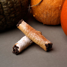 Load image into Gallery viewer, Mostly Thankful, Mildly Feral Cannoli Tin- Classic, Pumpkin and Speculoos!