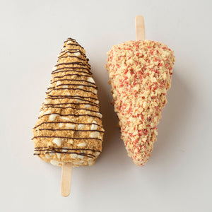 Cheesecake on a stick! Speculoos, Strawberry Crunch, Cappuccino, Chocolate Chip!